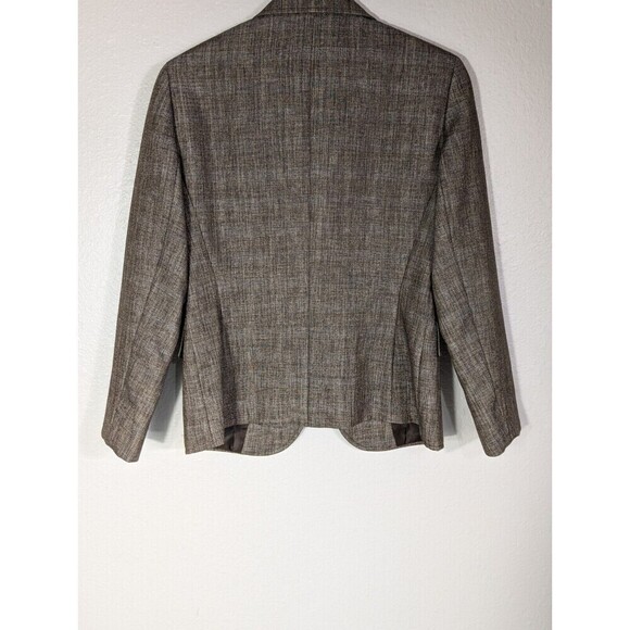 Lafayette 148 Blazer Size 2 Wool Plaid Houndstooth Academia - Picture 2 of 8